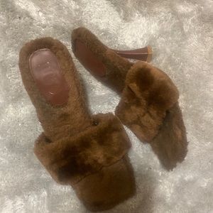Fluffly Brown Heels